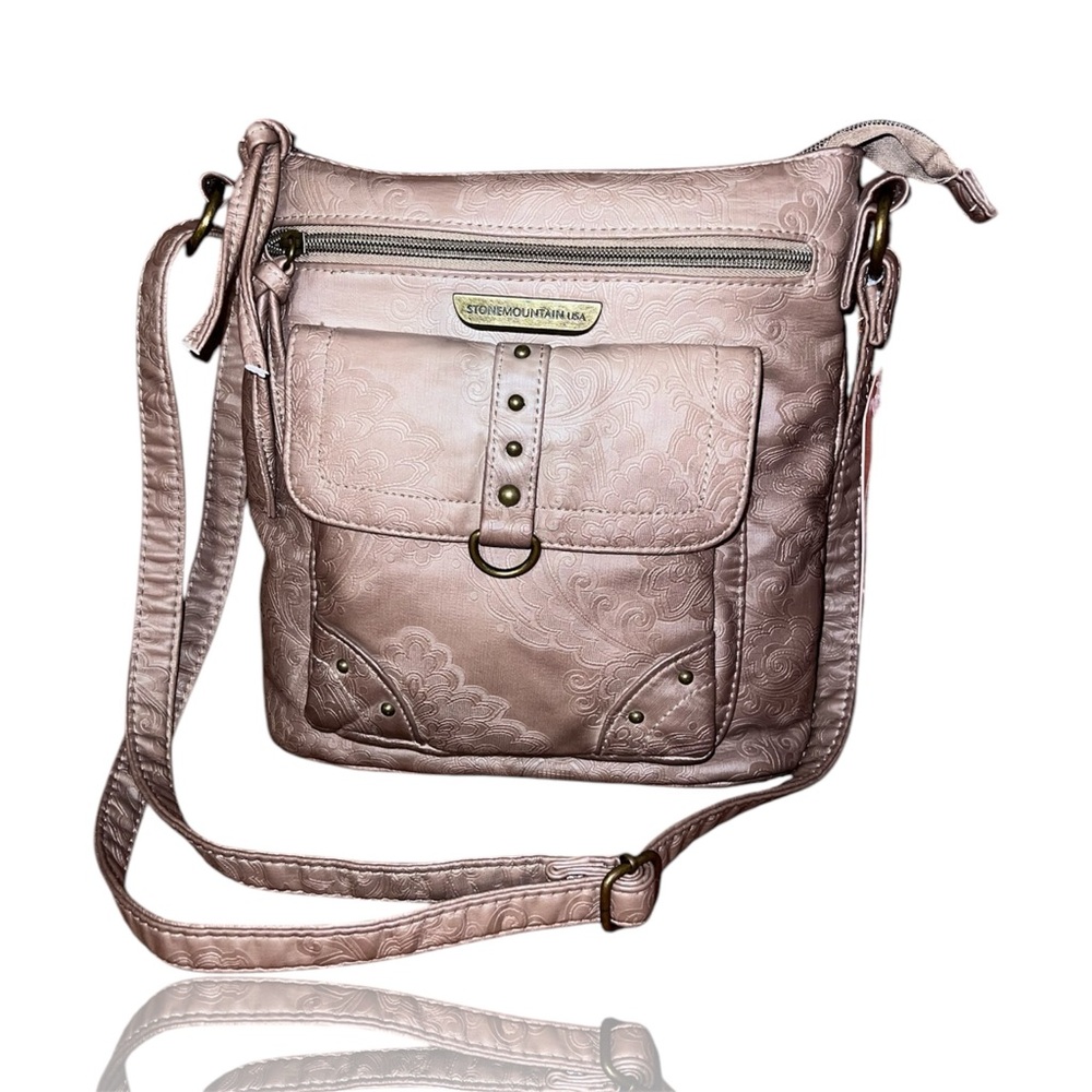 Stone Mountain Embossed Studded Crossbody Bag - NWT